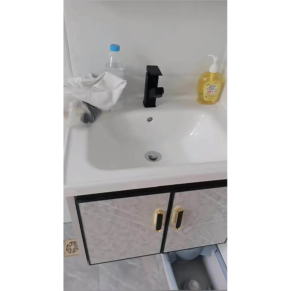 현대 코너 방수 스토리지 캐비닛 단단한 나무 허영 욕실 미니 작은 욕실 캐비닛
