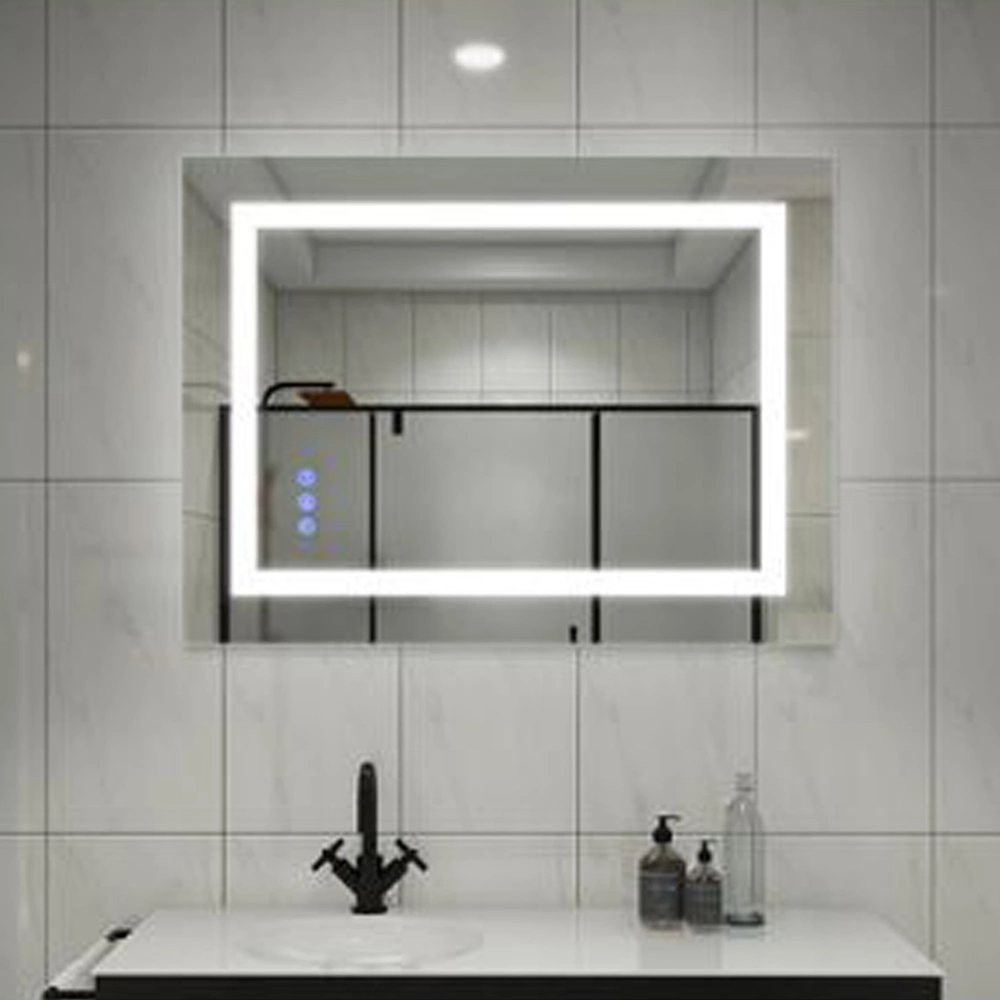 욕실 스마트 LED 거울 조명 허영 가구 장식 벽 마운트 유리 거울 블루투스 메이크업 거울 홈 인테리어