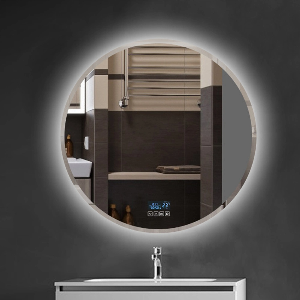 라운드 LED 욕실 거울 조명 안티 안개 LED 라이트 욕실 스마트 메이크업 화장대 거울, 터치 Dimmable 스위치 색 온도 라운드 LED 욕실 거울